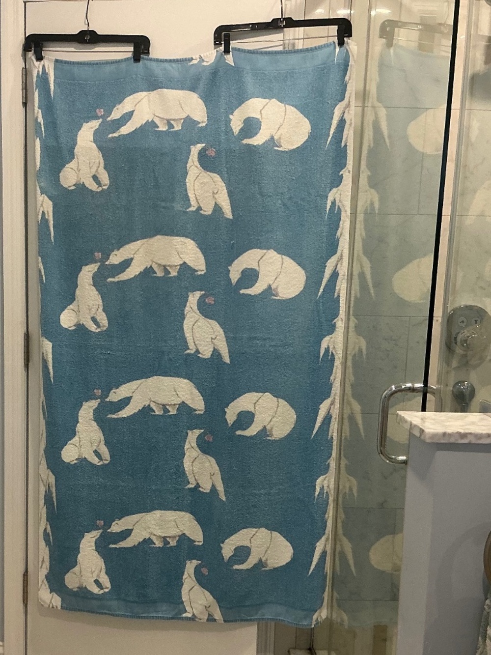 Vintage Cannon Polar Bear light weight bath beach towel 36 x 64